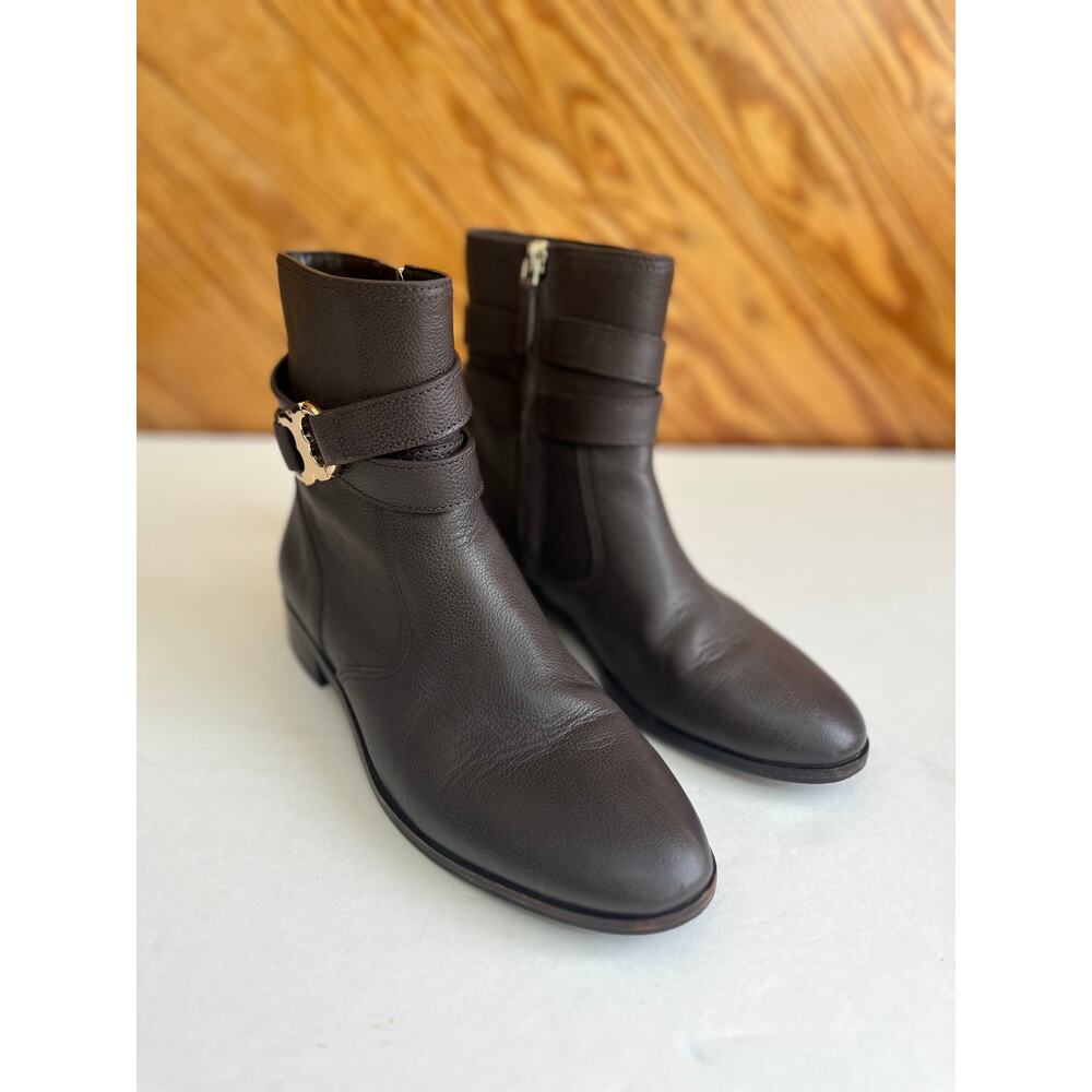 Tory Burch Gemini Link Leather Chelsea Ankle Boot 8.5 - Picture 3 of 8